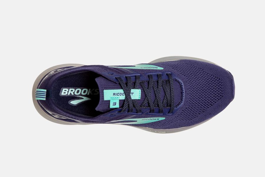 Brooks Running Shoes Womens Purple/Turquoise - Ricochet 3 Road - 3051-LTEIS